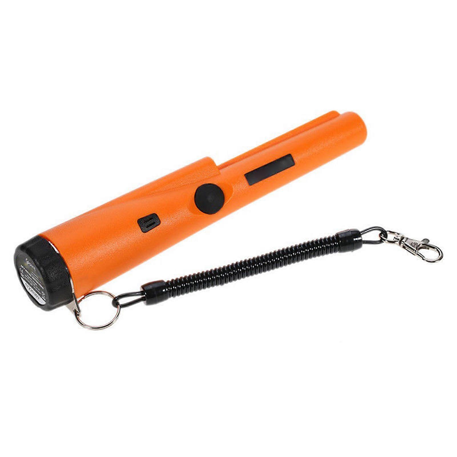 Metal Pinpointer Vibration Sound Indication Sensitive Handheld LED Pinpointing Metal Detector Treasure Finder Orange