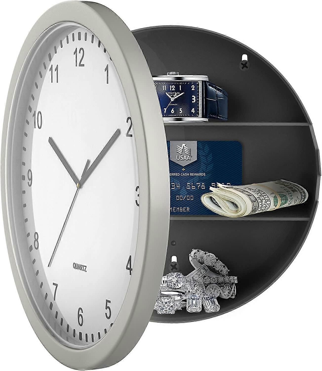 Wall Clock with Hidden Safe, 10"