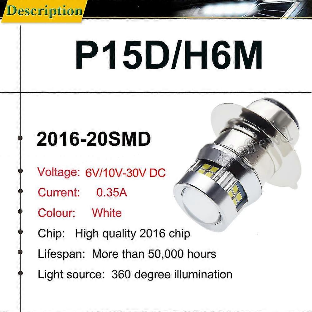 Stücke Motorrad LED Scheinwerfer H6/H6M/P15D 50W S... - Viceal