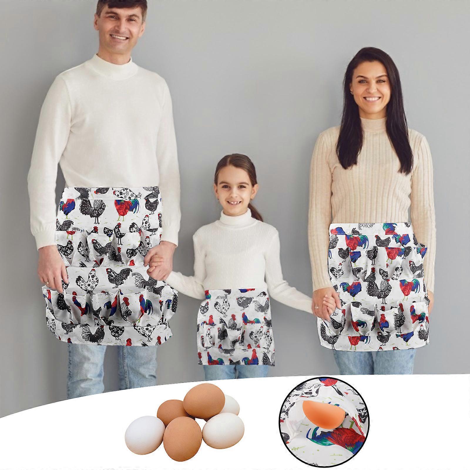 Egg Collecting Apron, Kids Size S, For Chicken, Duck, Goose, Quail Eggs, Machine Washable