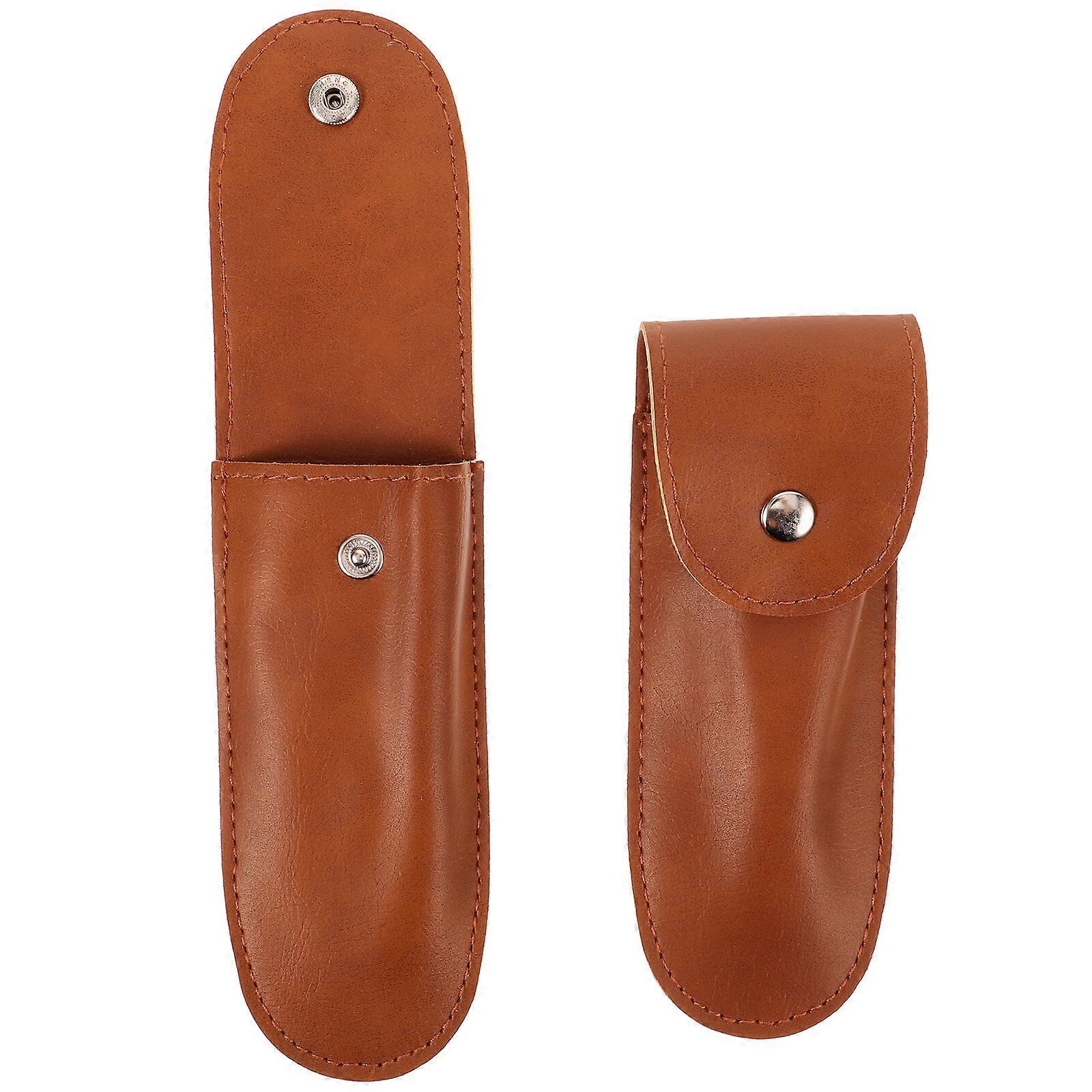 2 pcs Leather Harmonica Case Portable Harmonica Storage Bag Small Harmonica Pouch