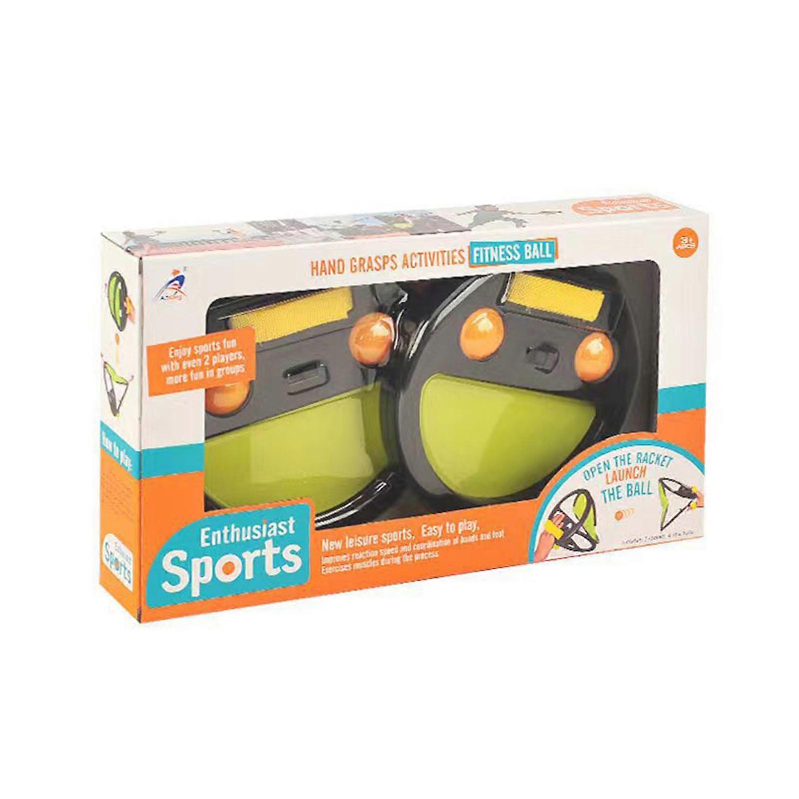 Hand Toss Ball Throw Catch Toy, 2024 New Mutual Toss and Catch Ball Game Set, 4 Ball Toss and 2 Catch Beach Toys,  (2 Black+4 Ball),Promotion