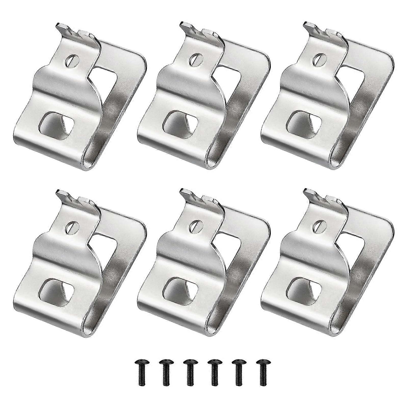 1 Set Tool Belt Clip Easy to Install Stainless Steel Tool Clips Hook Kit with Screw for Dewalt N268241