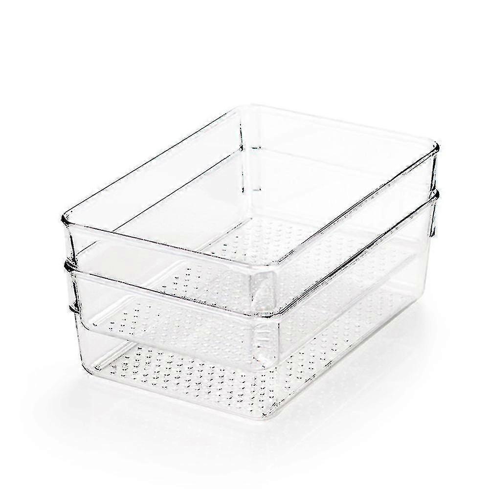 2pcs Kitchen Refrigerator Desktop Storage Box Cosmetic Finishing High Quality