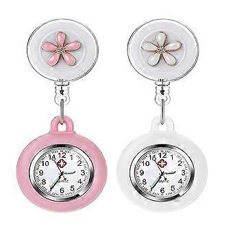 Nurse Watch Pocket Watch Luminous Hands Women Nursing Watch Pocket Watch Stretchy Silicone Case