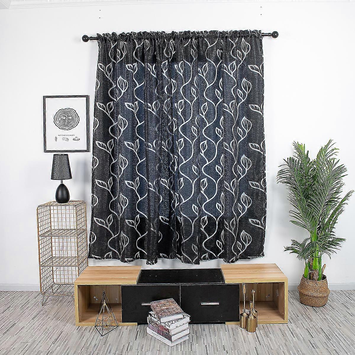 Bedroom Soft Hollow Top Window Curtains Dim Out The Light