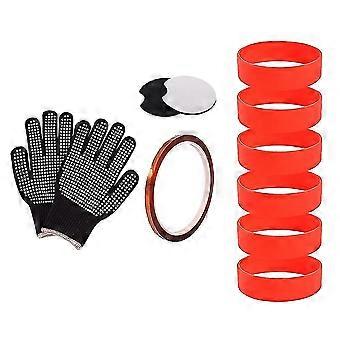 6 coperture in silicone vuote a sublimazione, 1 paio di guanti, 1 nastro, 2 sottobicchieri