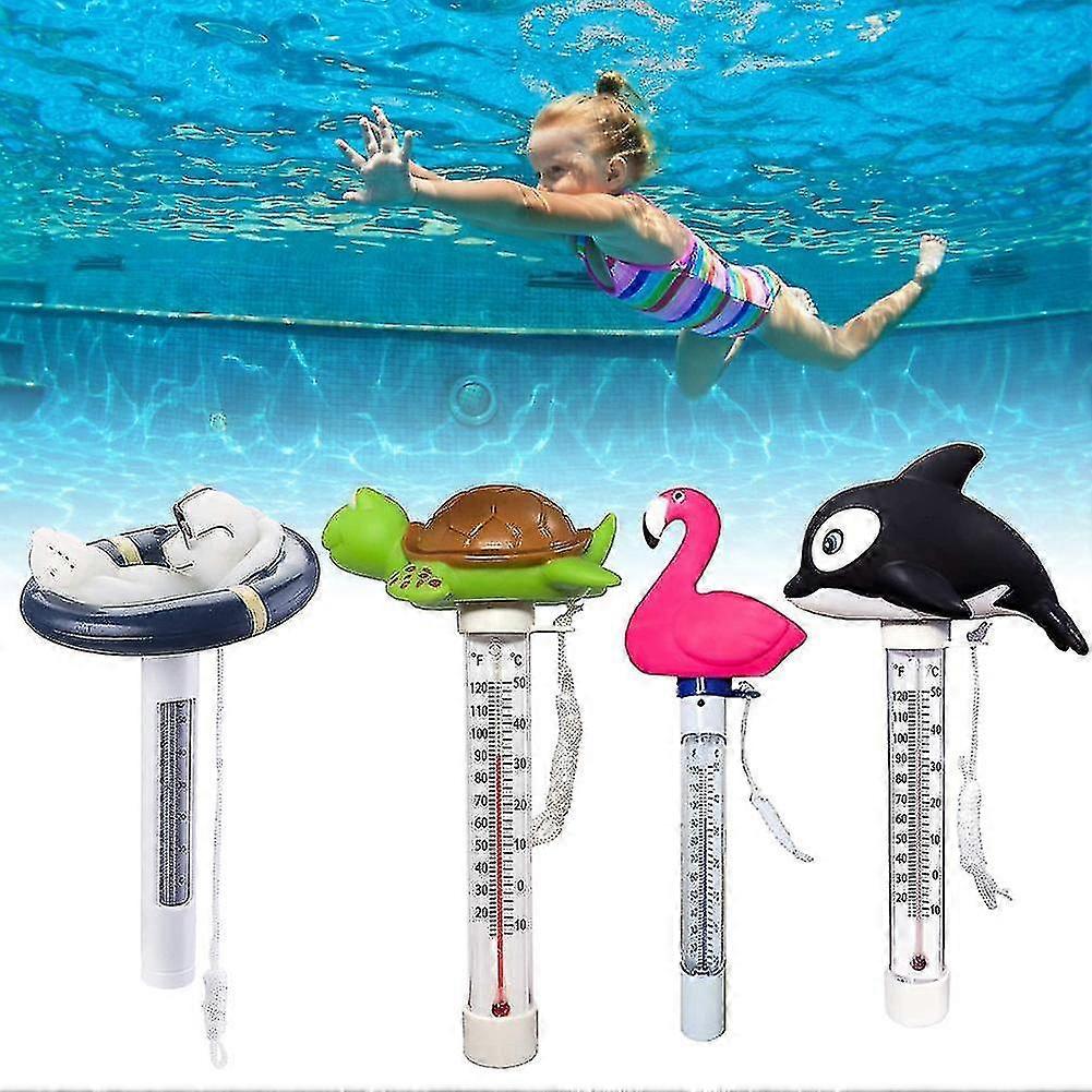 Schwimmendes Pool-Thermometer Cartoon-förmige Wassertemperatur-Thermometer für Hallenbäder im Freien Spas Whirlpools