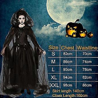 Cape à Capuche Velours Halloween – Longue Cape Sorcière Vampire Pour Adultes, Costume Cosplay Mystique Et Élégant