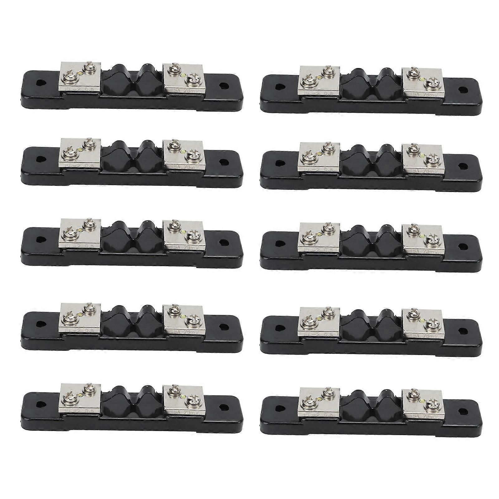 10Pcs/Set 75mV DC Current Meter Shunt Resistor for Test Equipment Digital Analog Ammeters 15A