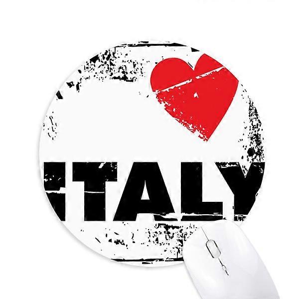 أنا أحب إيطاليا كلمة الحب القلب مربع لوحة الماوس
