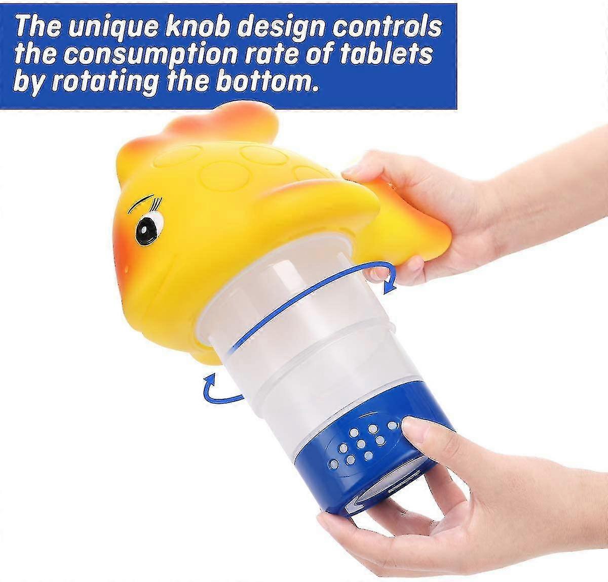 Chlorine Dispenser, Chlorine Diffuser, Fish Shaped With Adjustable Dispensing