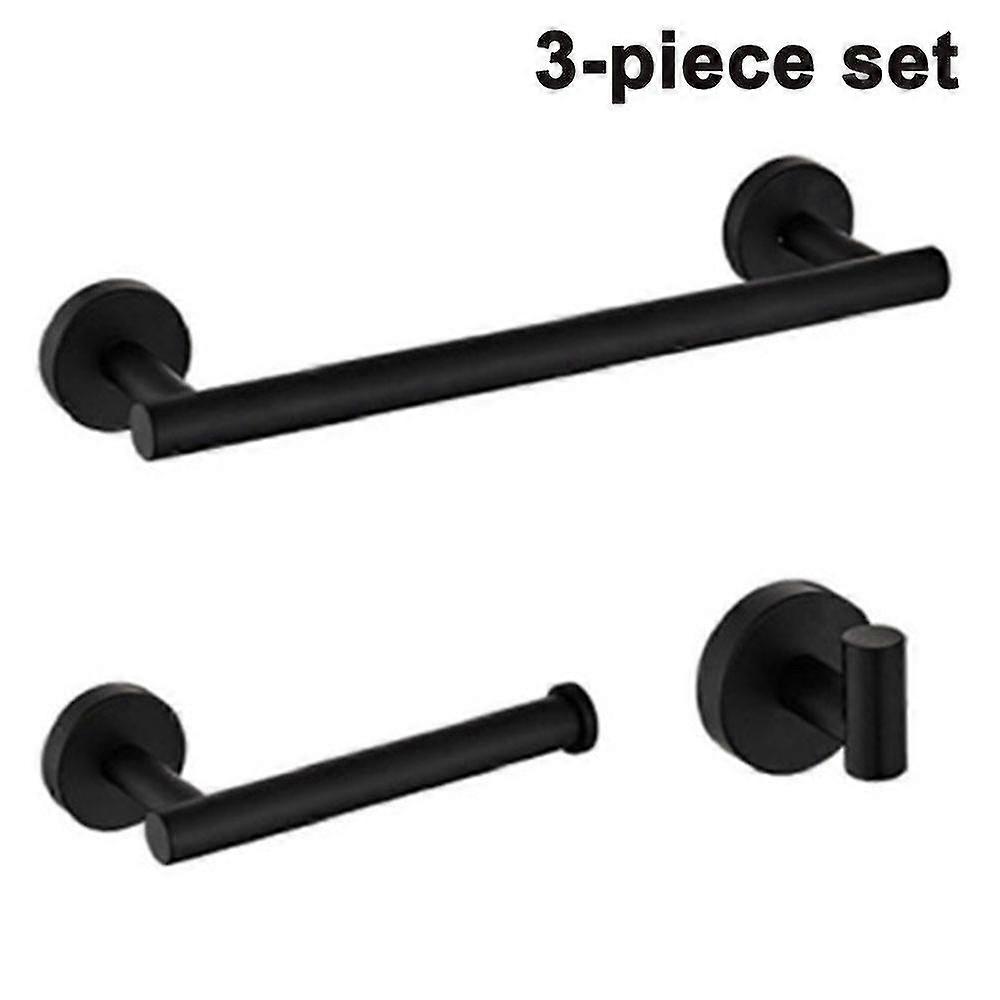 3-pcs Set Bath Ware Less Steel Round Mounted
