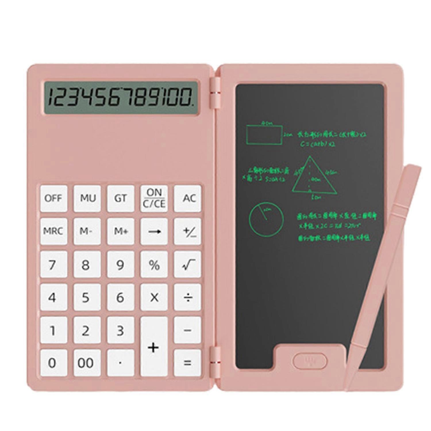 Calculator Portable Folding LCD Writing Board 12 Digits Clear Display Pocket-sized Scientific