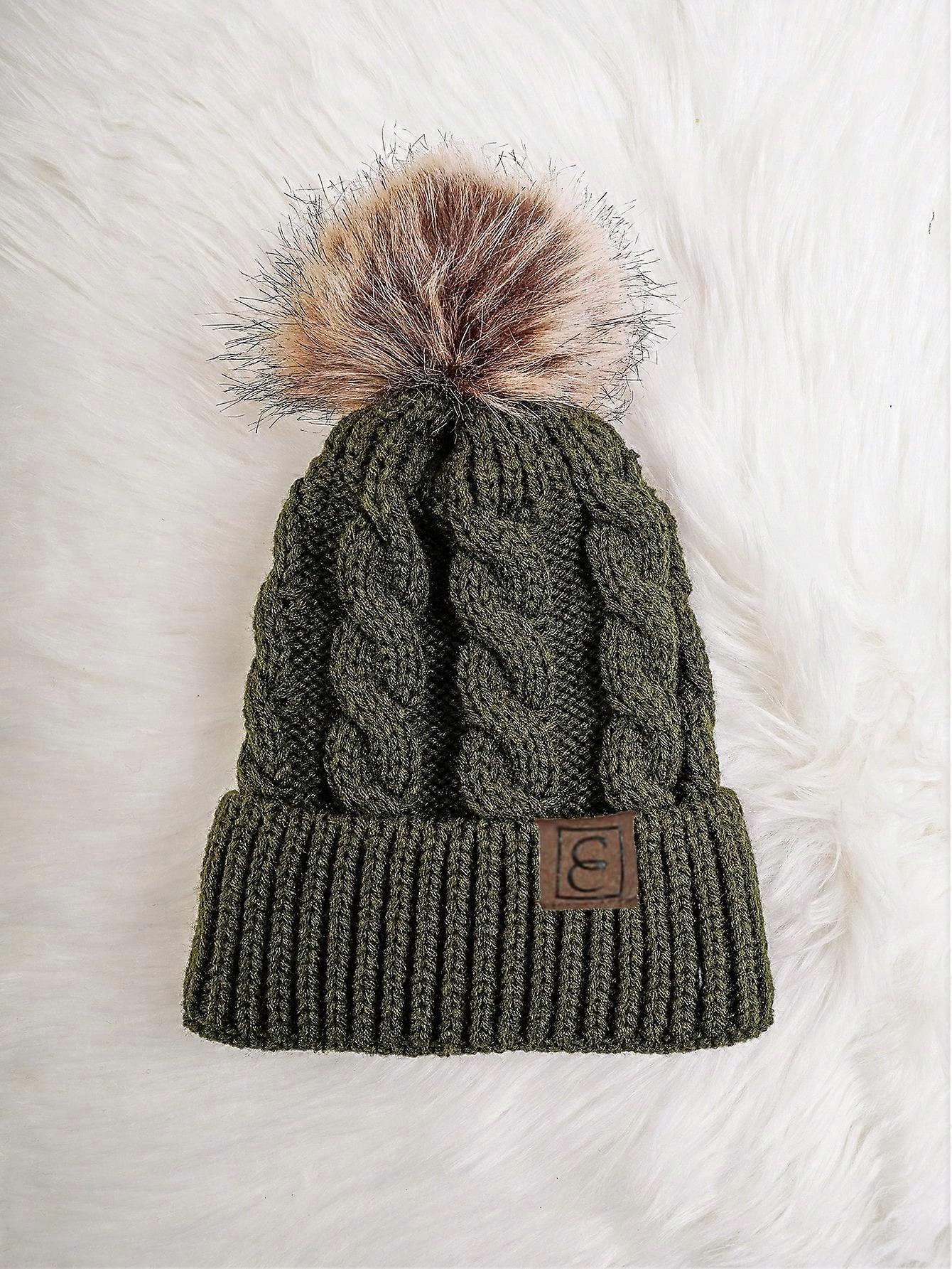 1pc Unisex Pom Pom Y2K Style Warm Breathable Fashionable Versatile Knit Hat, Suitable For Outdoor Skiing And Casual Wear Winter Fall