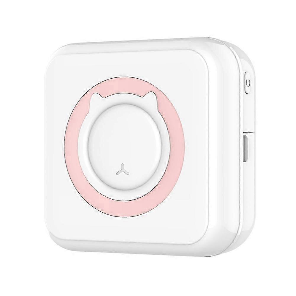 Mini Thermal Printer Portable Wireless Bluetooth Inkless Printer For Photos Receipts Notes Memo Labels Pink