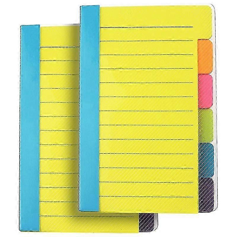 Sticky Notes Divider Sticky Notes Tabs ,tabbed Self-stick Lined Bright Colors Notepad, 4x6inch,2 Pc