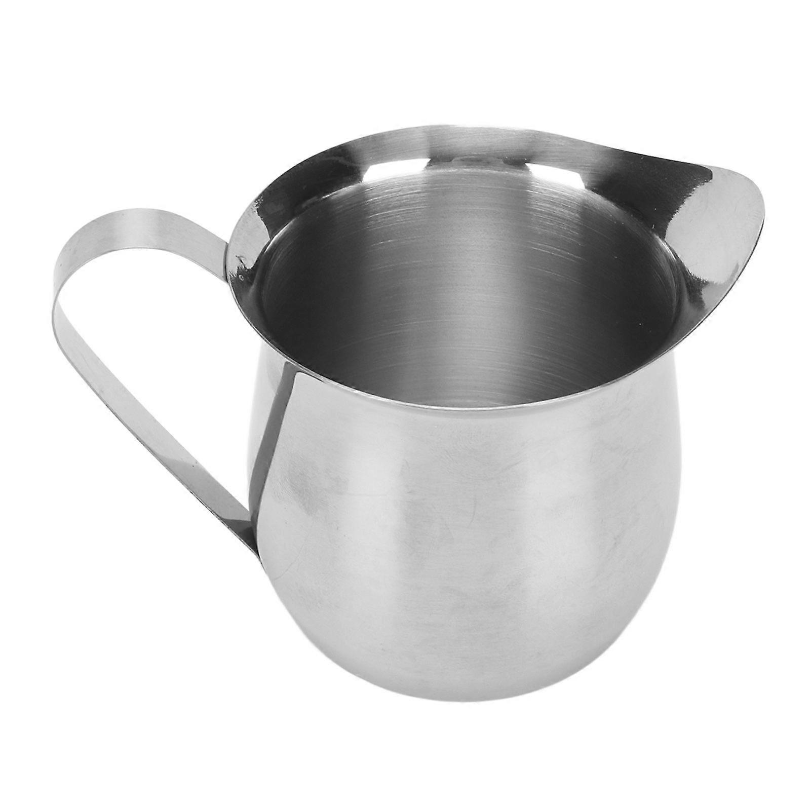 Tejhabzó kancsó rozsdamentes acél ergonomikus tejhabzó csésze kancsó gőzölgő kancsó kávéhoz 8oz