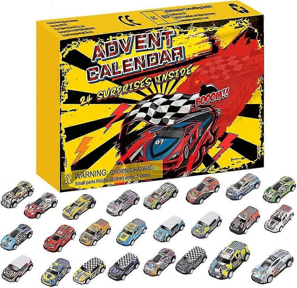 Advent 2022 Kids, Advent With 24 Toy Racing Cars, Box For Kids