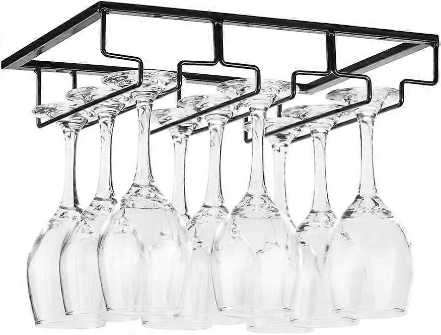 Cabinet embedded wine cup rack, cup rack, high quality iron cup rack and three rows bracket, suitable for family restaurants and hotel bars