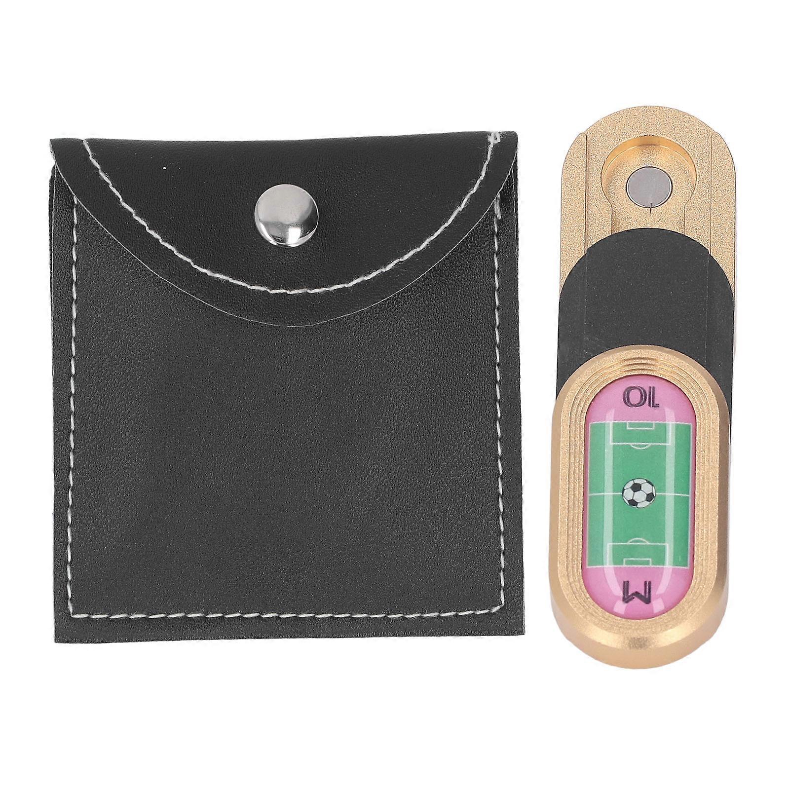 3 Layer Push Card Slider Toy Soccer Field Pattern Aluminum Alloy Reduced Stress Magnetic Haptic Slider Toy Gold