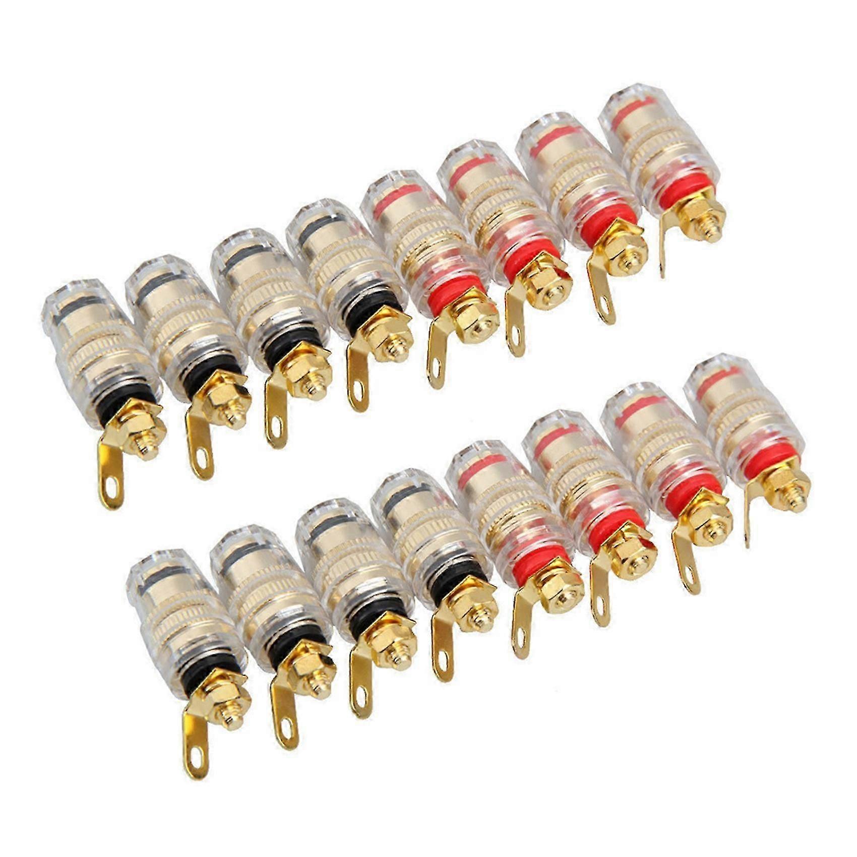 8Pcs 4mm Amplifier Speaker Terminal Binding Post Banana Plug Jack