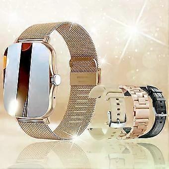+3pc Bandjes Smart Watch Volwassen Smartwatch Sport Smart-watch Voor Android IOS Fitness Tracker Met BT Call Muziek Hartslag