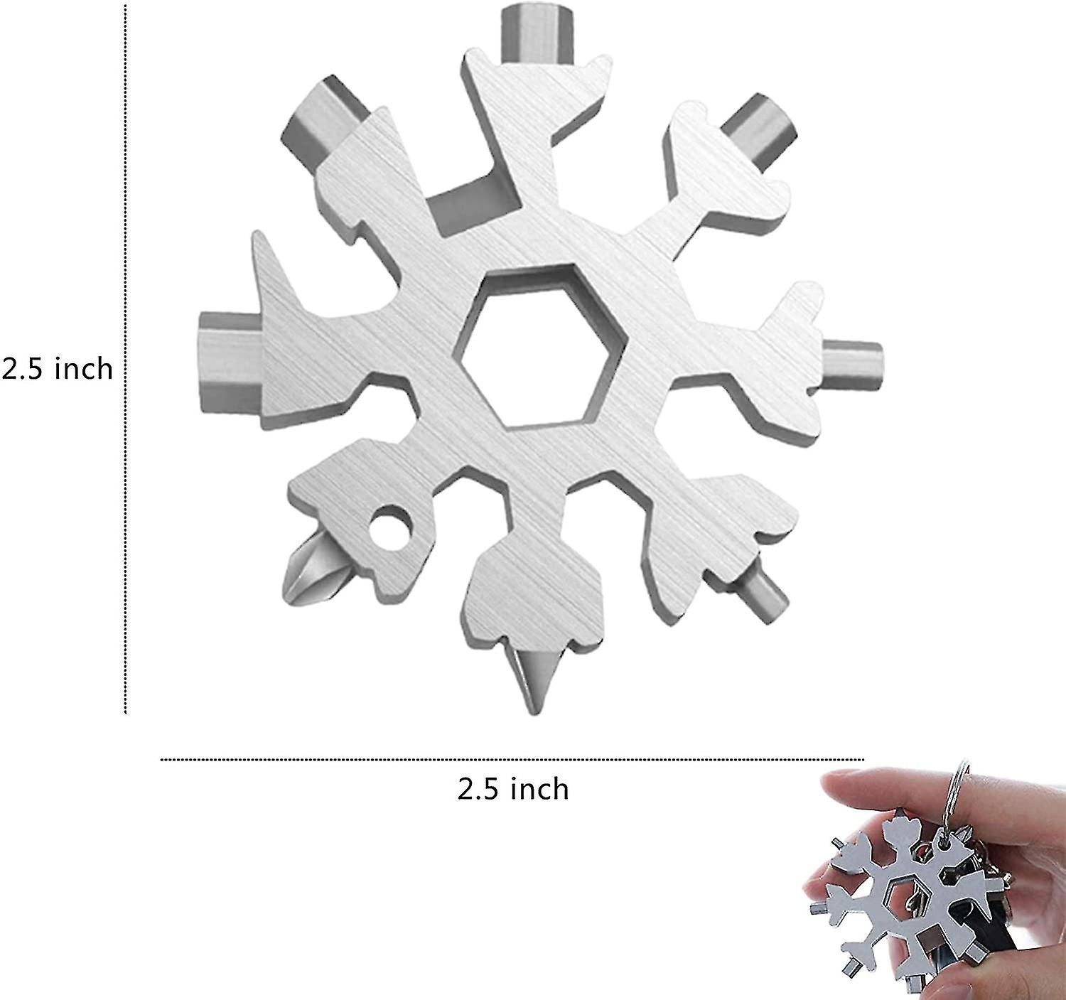 Lbq 18 in 1 Stainless Steel Snowflake Multi tool Snowflake Tool Card