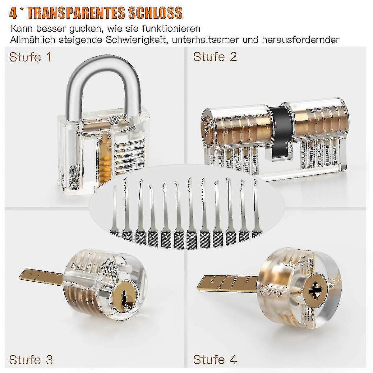 Locksmith Training Lock Set 30pcs Transparent Lock For Lockpick Practice For Beginner