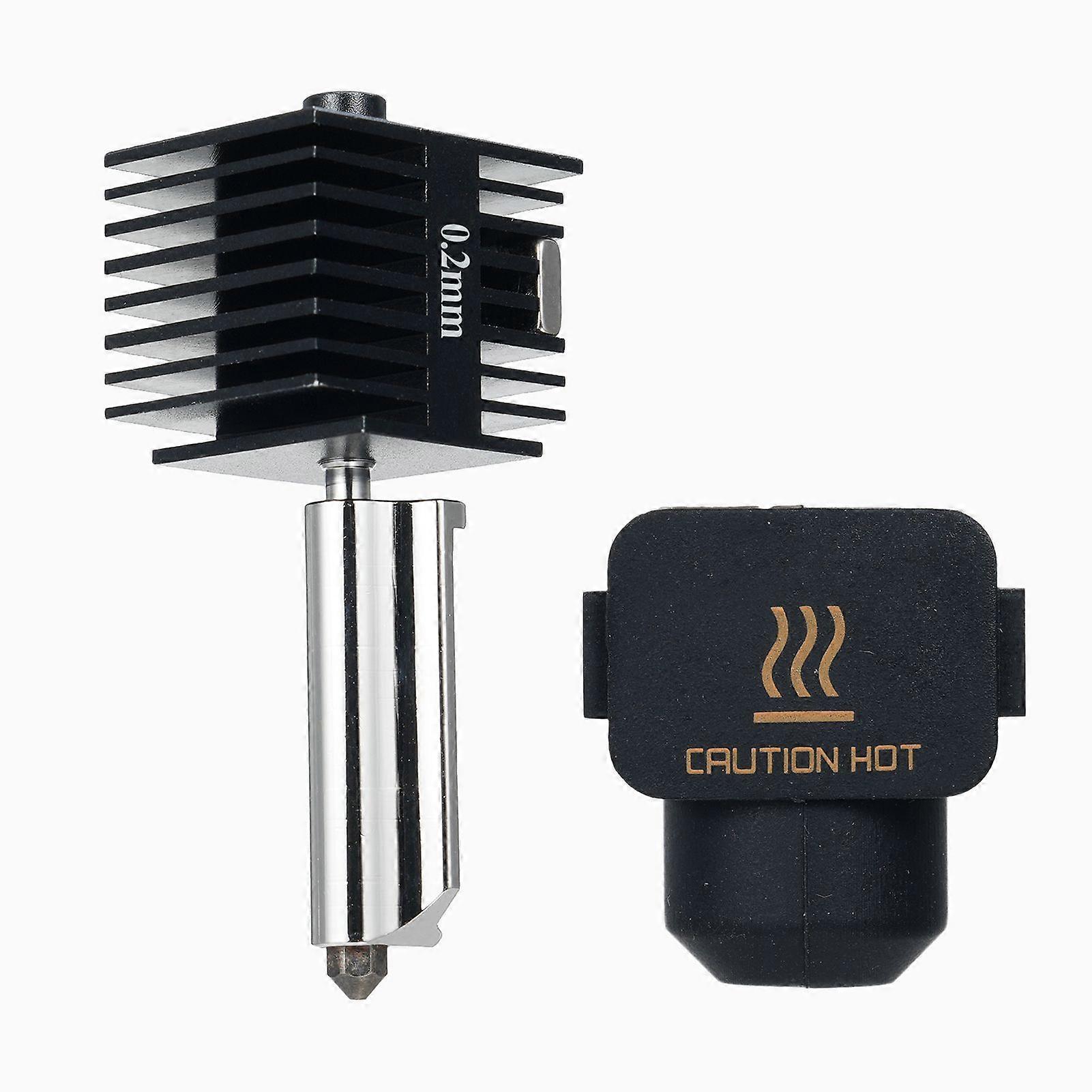 Hot End Kit Extruder Replacement Accessory Compatible with bambu lab A1/ A1mini 3D Printers High Temperature 0.2mm Hardened Steel Nozzle with Silicone