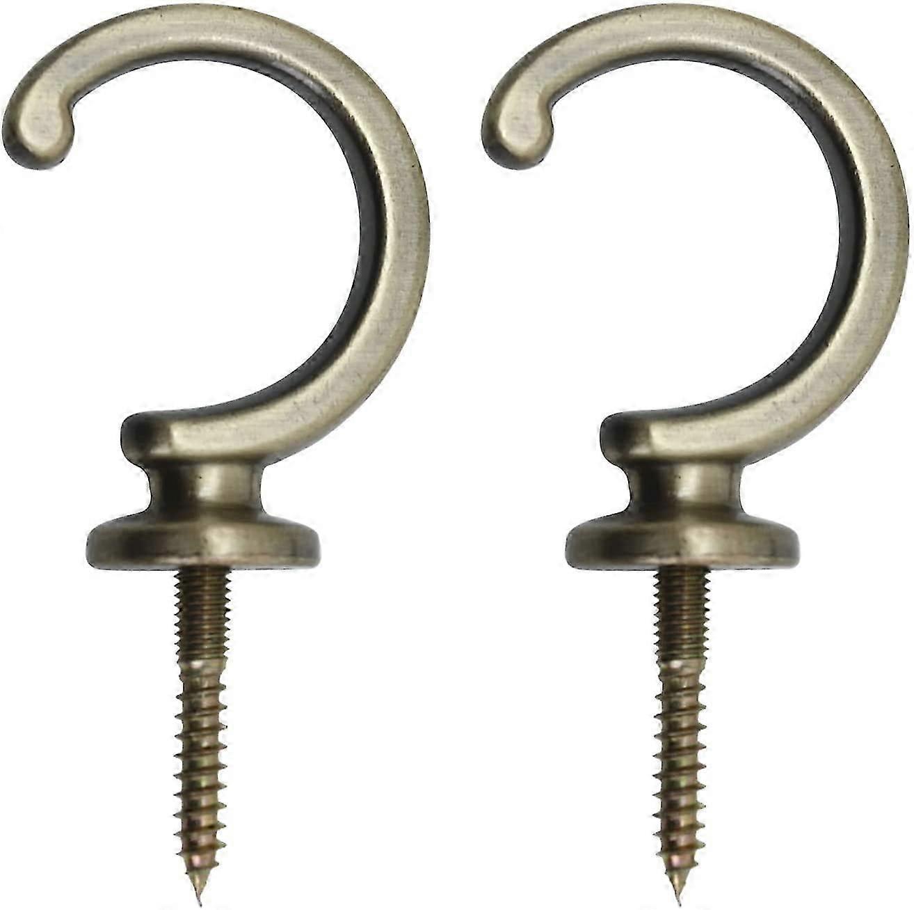 Curtain Tiebacks, 1 Pair Curtain Tiebacks Hooks, Made of Zinc Alloy, Durable, Exquisite, Suitable for Curtains (Bronze, 7.5 x 3.8cm)