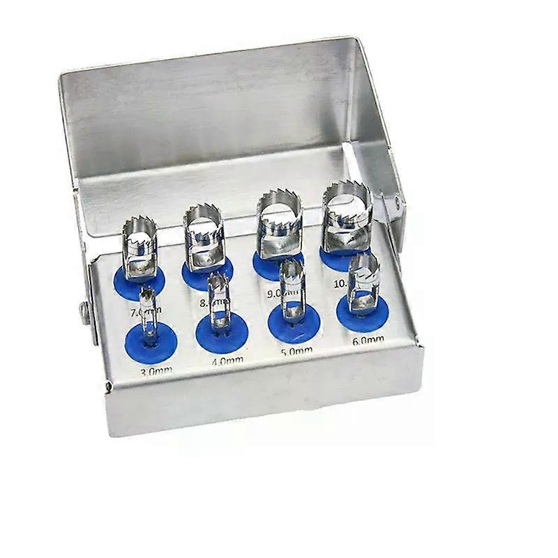 Gaibosi 8Pcs Impianto Dentale Osso Trephine Con Porta Disinfezione Fresa Per Manipolo Strumento Chirurgico Trapano Implantare