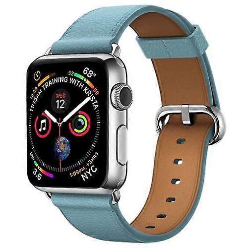 Classic Button Leather Wrist Strap Watch Band for Apple Watch Series 3 & 2 & 1 42mm