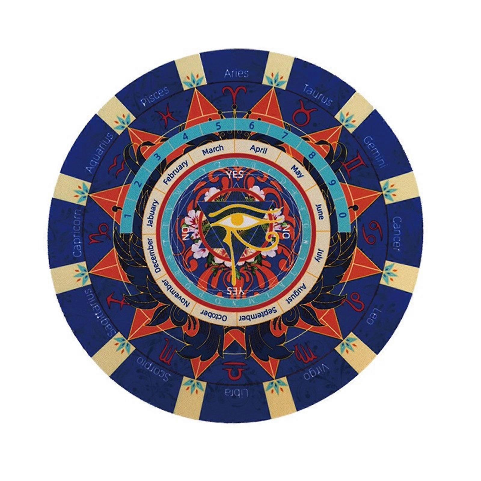 Astrological Pendulum Mat Board, Dowsing Pendulum NonSlip Rubber Surfaces for Tarots Enthusiasts Fortune Tellings
