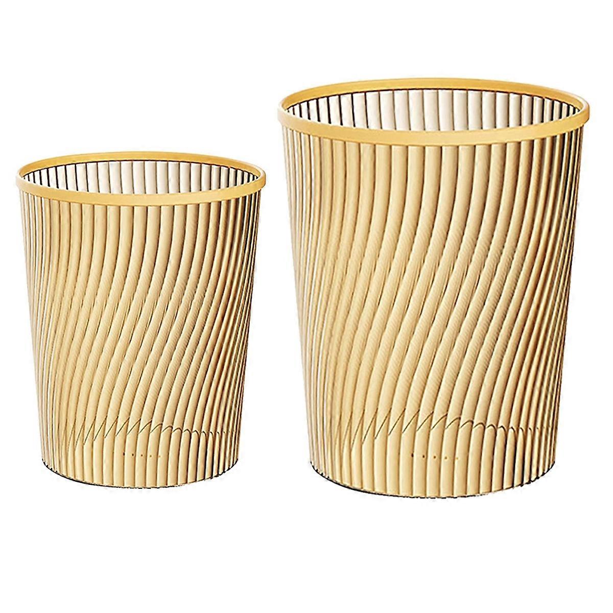 Elegant Trash Can Large Capacity Wastebasket Light Luxury Office Toilet Garbage Storage Bin