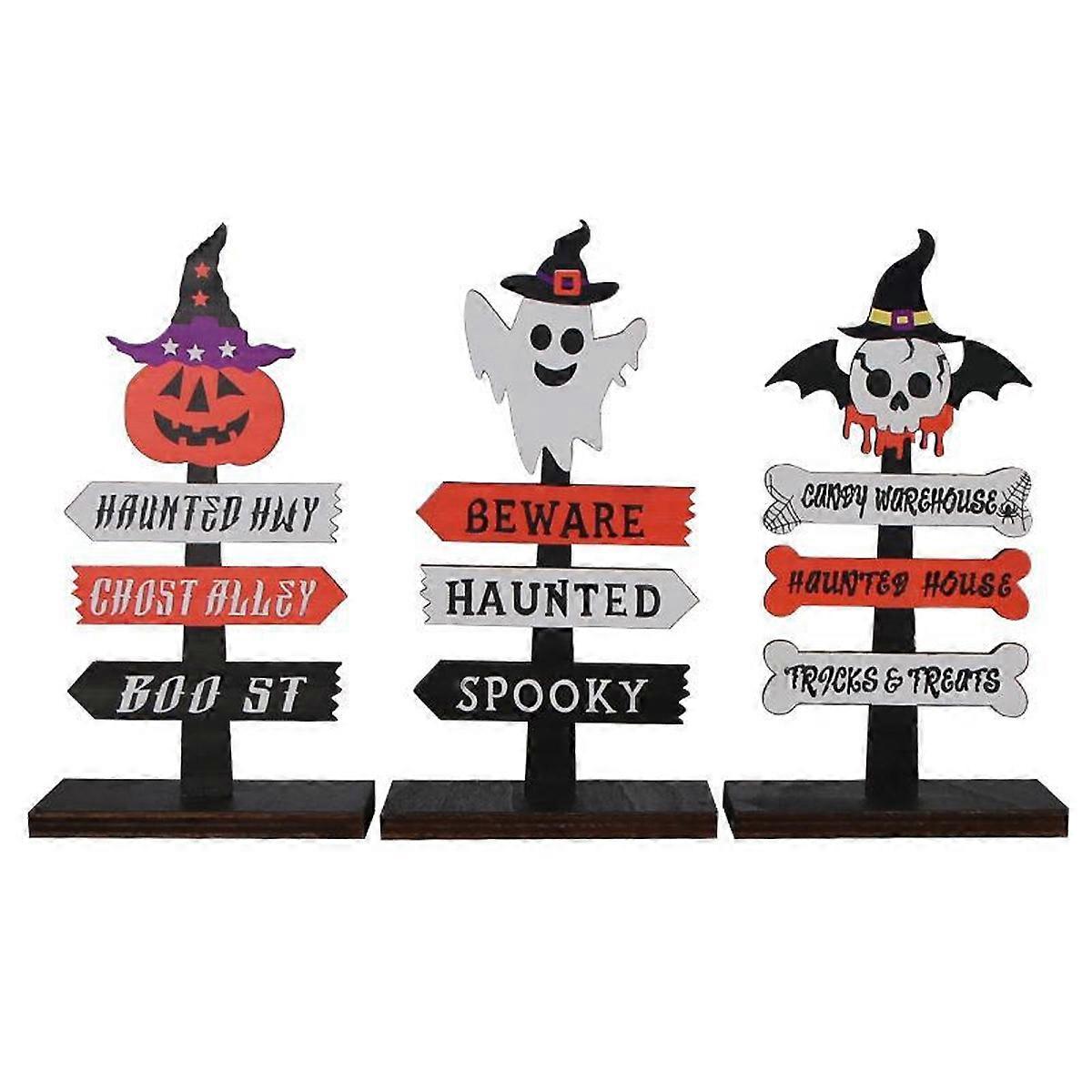 Economic And Practical, Tiered Tray Decor, Spooky Mummy Zombie Witch Hat Ornaments, Captivating Table Centerpiece Sign, Perfect For Creating A