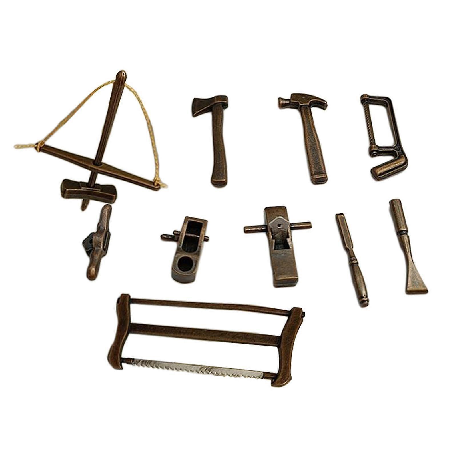 Miniature Doll House Tools Pretend Play Mini Tool Set for Educational Toy