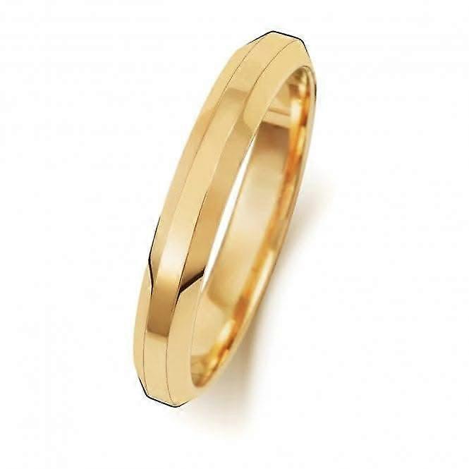 Wedding Band 18ct Wedding Bevelled Edge Ring WQ143M