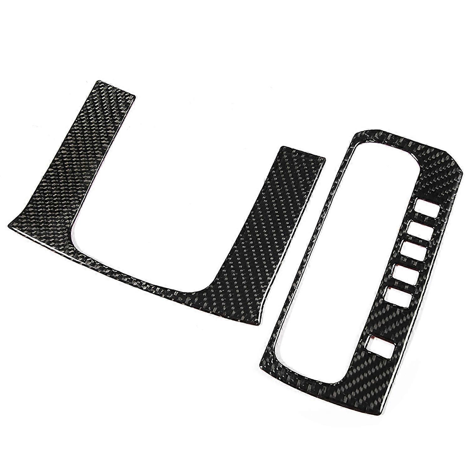 2pcs True Carbon Fiber Gear Shift Button Panel Trim Frame Fits for Civic 10th FC/FK 16‑19