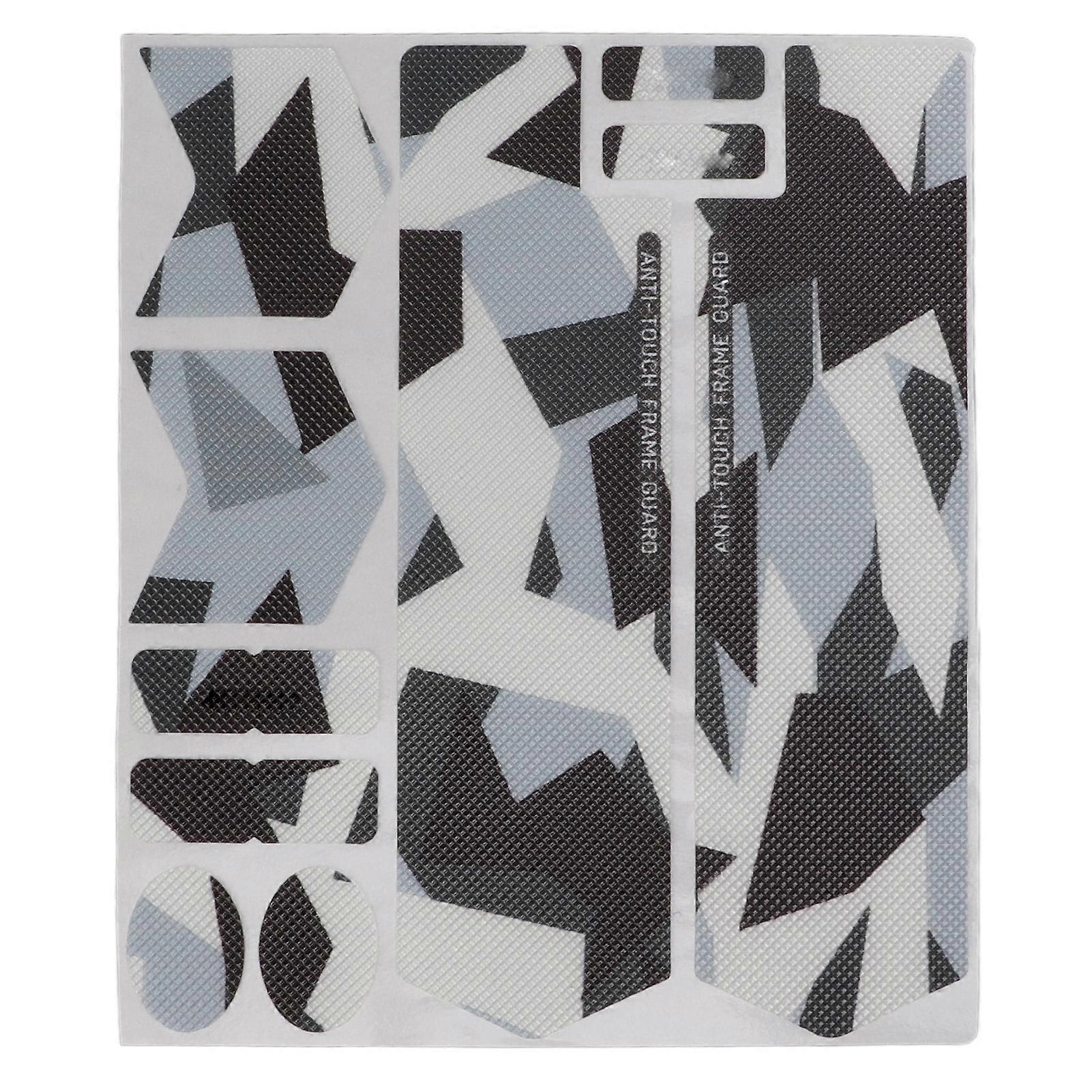 ENLEE 3D Mountain Bike Front Fork Sticker Scratch Resistance Bicycle Protective StickerColor Block Pattern