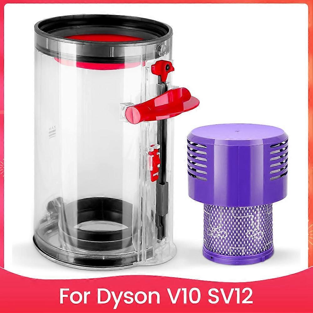 Dust Container with Filter Replacement Parts for Dyson V10 SV12 Animal and Absolute Vacuum Cleaner A