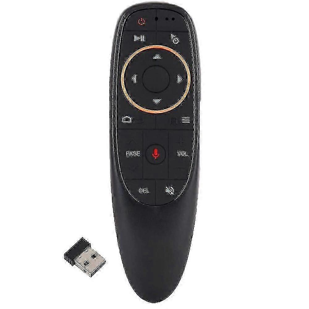 G10s 2.4g جهاز التحكم عن بعد ماوس الهواء الذكية أجهزة التحكم عن بعد - مع IR التعلم والتبديل الصوتي - أسود