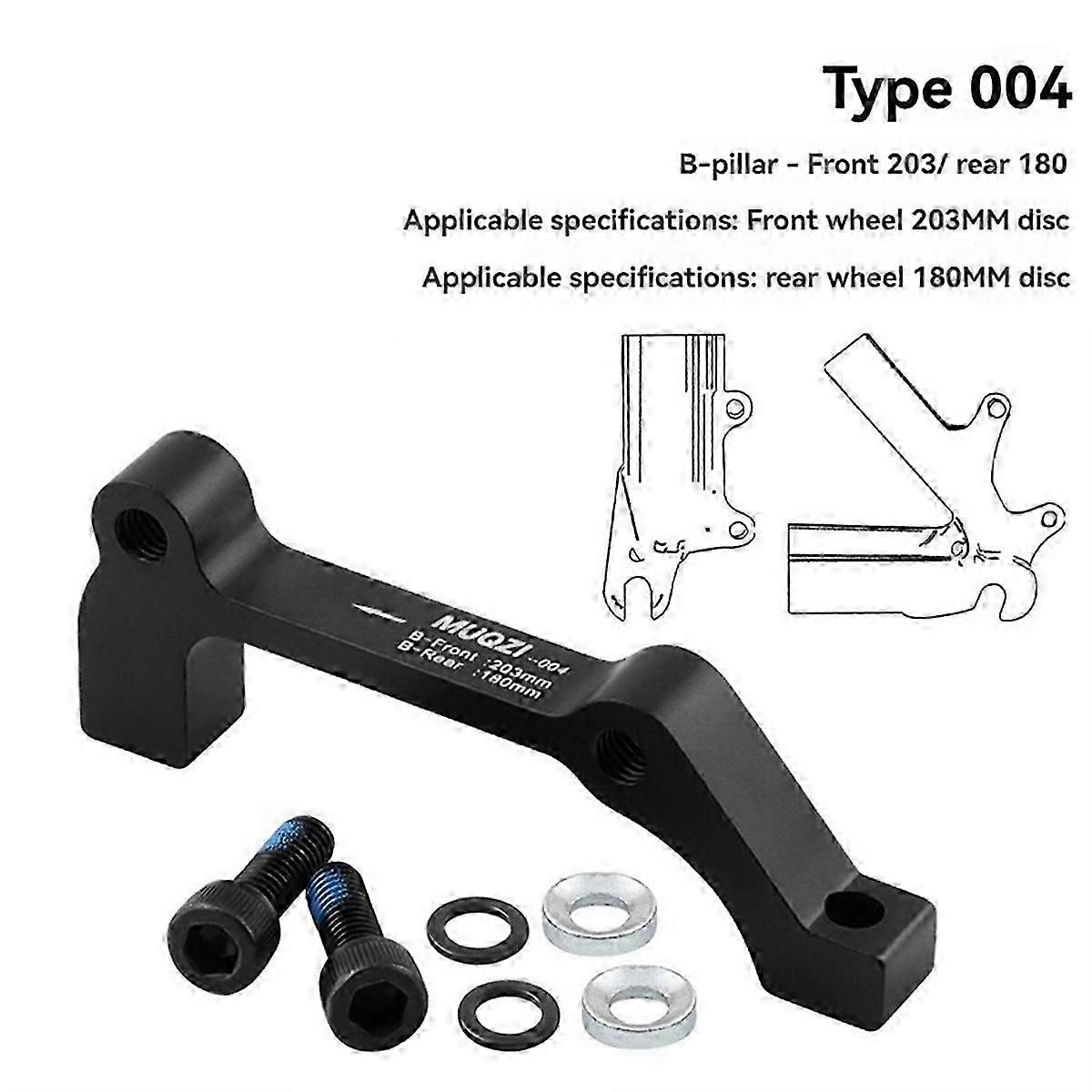 Mountain Bike Disc Brake Adapter: 203/203mm Conversion for Front Fork Frame A/B Column