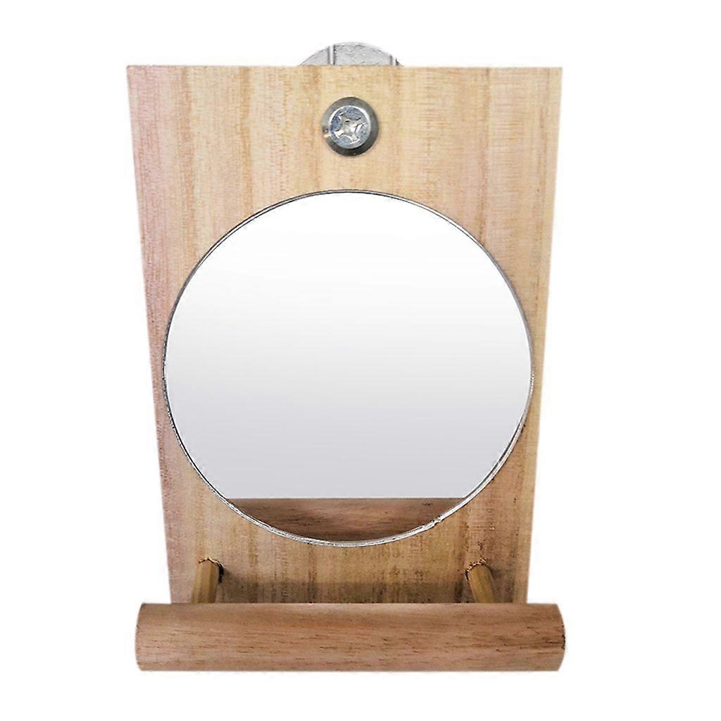 Bird Mirror With Perch Cockatiel Mirror For Cage Bird Toys Parrot Cage Toy Small