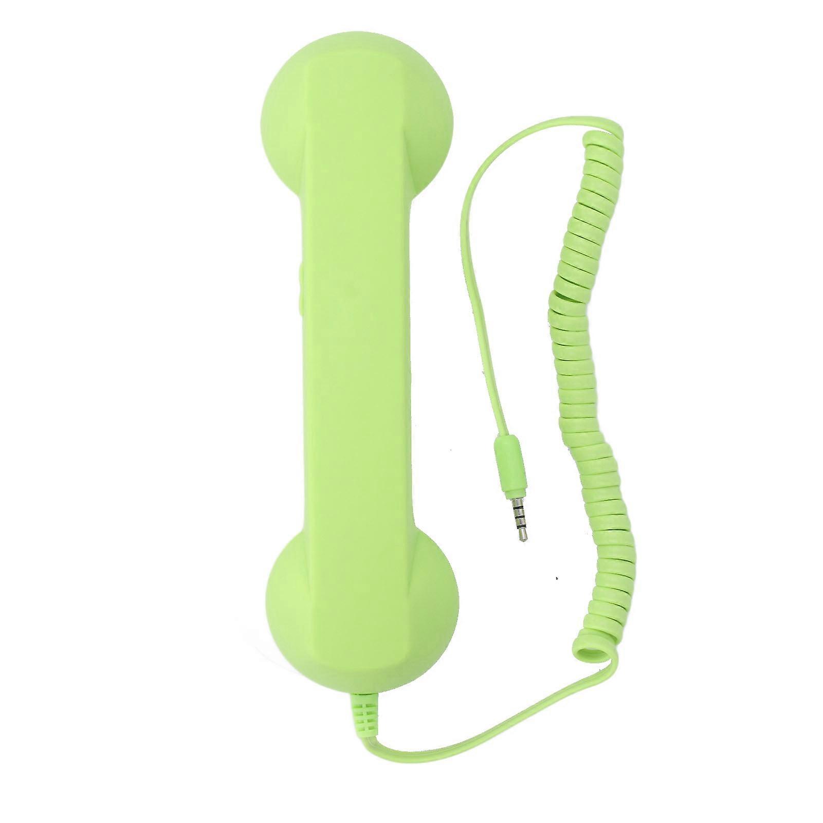Retro Phone Handset Multifunctional Radiation Proof Clear Sound Wireless Mobile Phone Telephone Handset for Home Travel Office Green