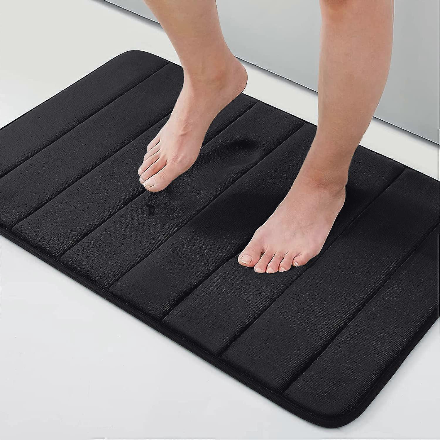Soft Memory Foam Bath Mat Non-Slip Water-Absorbent 16"x24" for Bathroom Use, Quick-Dry, Plush Comfort