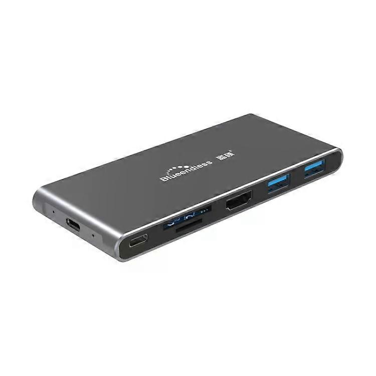 Type-C Hub-6-in-1 Multi-Function USB-C Expansion Dock for M.2 SSD -
