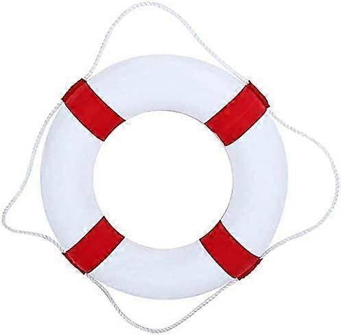 Life Ring Pool Safety Ring, Swimming Pool Safety Rope, Environmental Life Protector, 52cm/20.5 inch diameter medium red