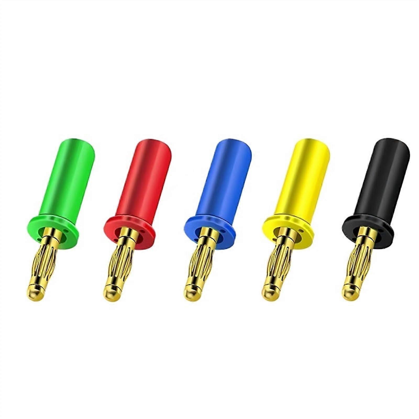 Enchufe banana de 4 mm, niquelado, chapado en oro tipo linterna ensamblado