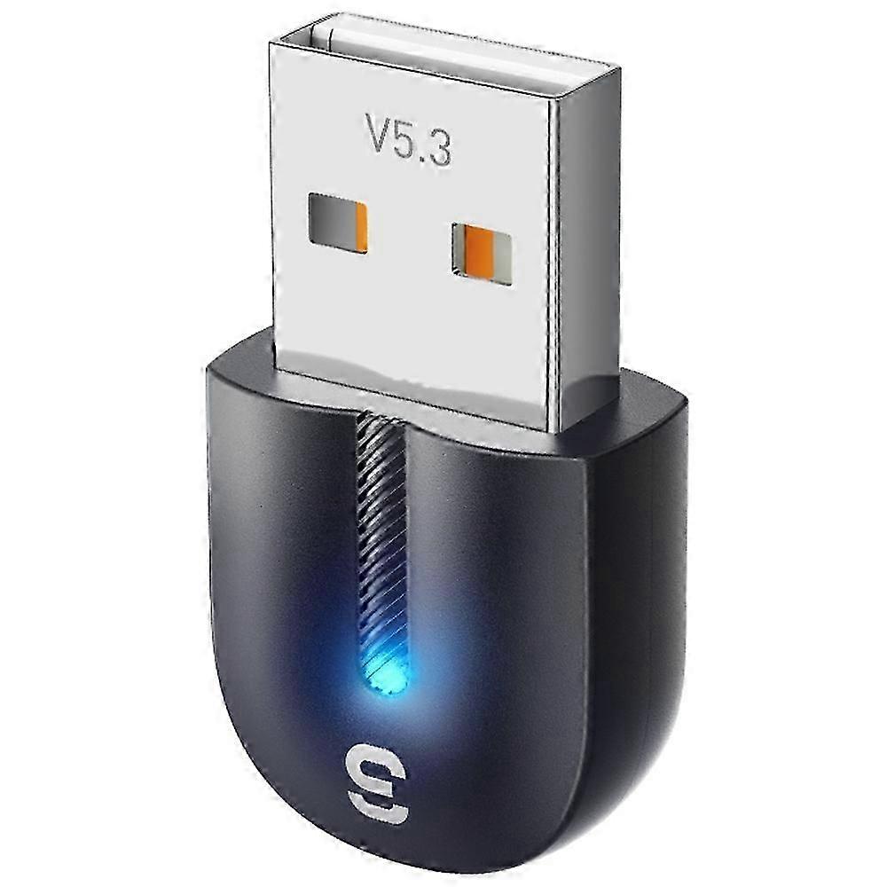 ESSAGER EBT53-BH01-P USB Bluetooth 5.3 Adapter Plug and Play for PC Game Controller Phone